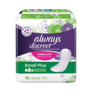Always discreet Inkontinenz Small Plus 2+ Einlagen, leichte Blasenschwäche, 26 Stück